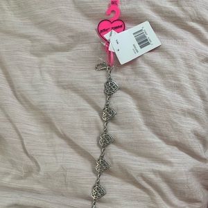 Betsy Johnson silver heart belt